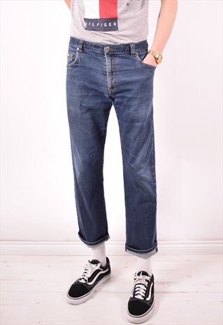 ARMANI COLLEZIONI MENS VINTAGE JEANS W36 L28 BLUE 90S