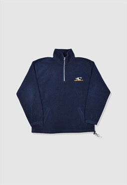 Vintage 90s O'Neill Embroidered 1/4 Zip Fleece in Navy Blue