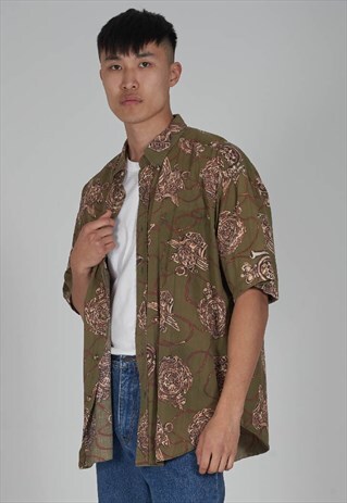 VINTAGE 90S RARE TOMMY HILFIGER CHAIN PRINT SHIRT