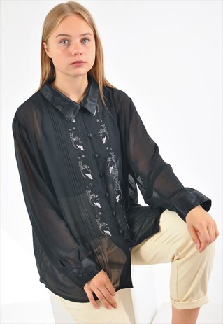VINTAGE 90'S SHIRT IN BLACK