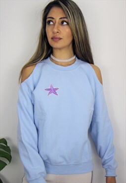 Mermaid Shoulder Hole Starfish Sweatshirt