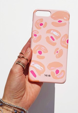 ABSTRACT NUDE LEOPARD PRINT PERSONALISED PHONE CASE