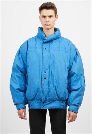 VINTAGE BLUE CHAMPION PUFFER JACKET