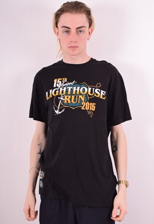HARLEY DAVIDSON MENS VINTAGE T-SHIRT TOP LARGE BLACK