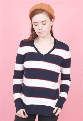 VINTAGE TOMMY HILFIGER STRIPED JUMPER /R1148