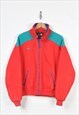Vintage 90s Columbia Fleece Jacket Retro Block Colour Large