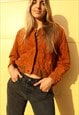Suede Jacket in Tan