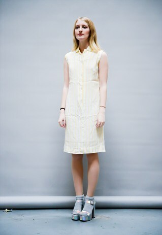 VINTAGE STRIPED LEMON DRESS