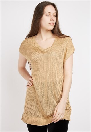 VINTAGE BROWN RALPH LAUREN KNITTED TOP