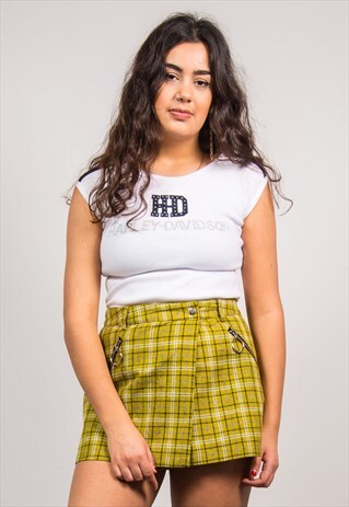 HARLEY-DAVIDSON Y2K WHITE DIAMANTE T-SHIRT