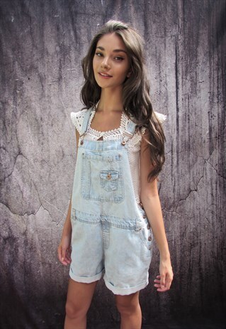 VINTAGE 1990S DUNGAREE SHORTS