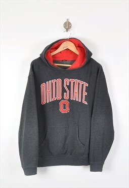 Vintage Ohio State Hoodie Grey Large