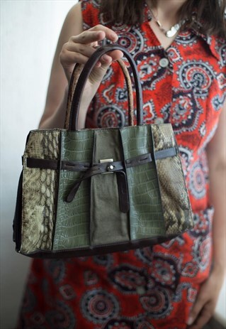 VINTAGE 90'S BROWN/GREEN BAG
