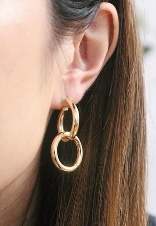 GOLD PLATED HOOP EARRINGS