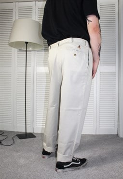 Vintage 90s Beige Tommy Hilfiger Chino Trousers