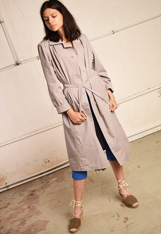 70'S RETRO MINIMALIST PARIS CHIC MIDSEASON COAT MAC