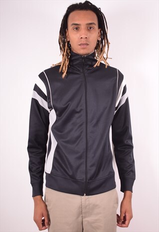 LEVI'S MENS VINTAGE TRACKSUIT TOP JACKET MEDIUM BLACK 90S