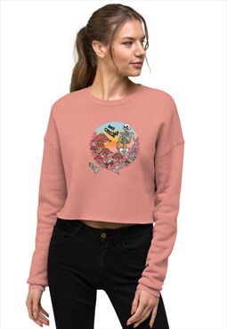 RFLCTVE x SADSKELLY Pink Crop Sweatshirt