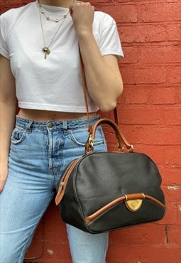 1990s Leather Double Strap Handbag