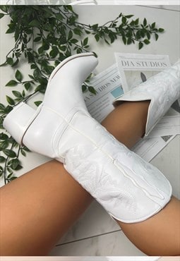 Cowboy Boots White Western Cowgirl boots