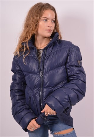 VINTAGE GUESS PADDED JACKET BLUE