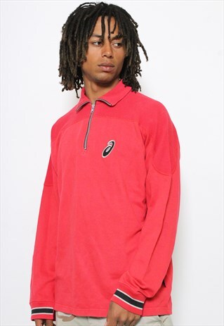 VINTAGE ASICS 1/4 ZIP SWEATSHIRT