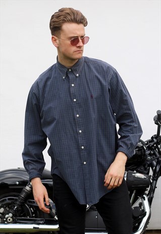 RALPH LAUREN BLAKE USA GRUNGE PLAID CHECK SHIRT