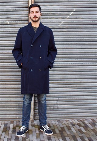 NAVY BLUE TRENCH COAT
