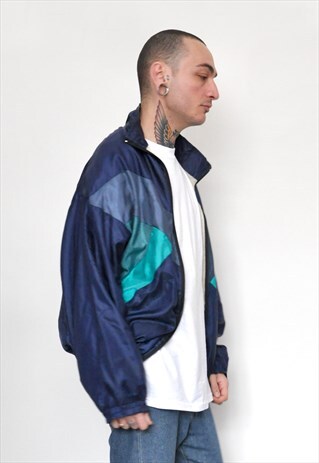 VTG 90S ADIDAS FESTIVAL SPORTS TOP WINDBREAKER JACKET BLACK