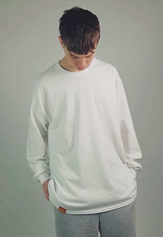 FMC BAGGY OVERSIZED T-SHIRT LONG SLEEVE WHITE