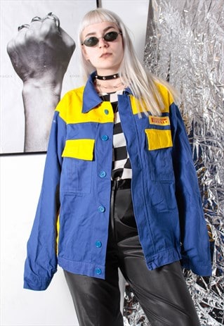 90s grunge y2k goth utility sports workwear Pirelli jacket | Velvet