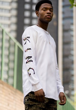 STEPNEY LONG SLEEVE T-SHIRT - WHITE