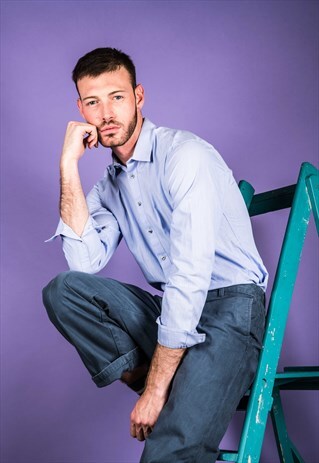VINTAGE CALVIN KLEIN SHIRT 1990S IN BLUE