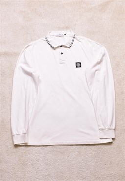 Stone Island White Polo Shirt Top