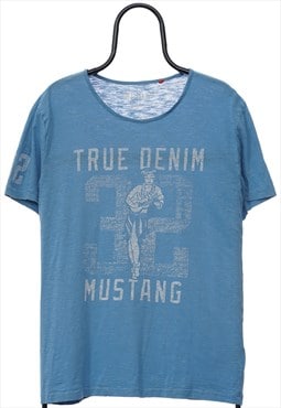 Mustang True Denim Graphic Blue TShirt Mens