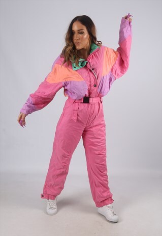 VINTAGE COLMAR FULL SKI SUIT SNOW SPORTS UK S 10 (KBS)