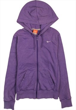 Vintage 90's Nike Hoodie Swoosh Full Zip Up Purple Medium