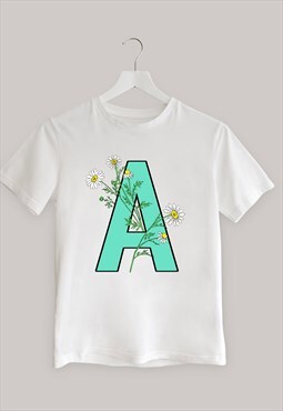 House of Alice Personalise T-shirt White Aqua
