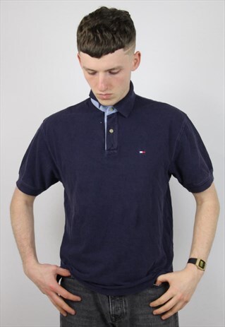 VINTAGE TOMMY HILFIGER NAVY POLO SHIRT