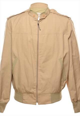 VINTAGE BEIGE ZIP-FRONT LONDON FOG JACKET - L