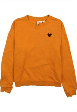 Vintage 90's Disney Sweatshirt Crew Neck Orange Medium