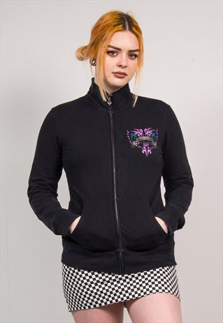 HARLEY-DAVIDSON Y2K BLACK HEART DICE PRINT JACKET