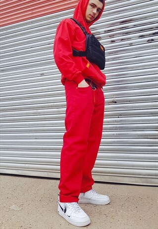 BAGGY OVERSIZED JEANS RED