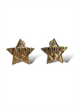 Dior earrings Jadior star gold tone