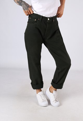 LEVIS 501'S DENIM JEANS COLOURED HIGH WAISTED UK 12 (A94D)