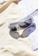 WHITE CHUNKY VISOR SUNGLASSES