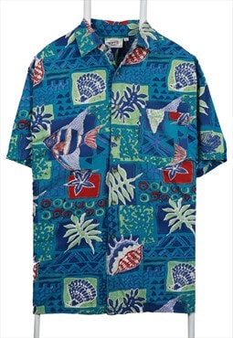 Vintage 90's Peppermint Bay Shirt Hawaiian Pattern Short