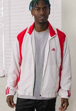 VINTAGE ADIDAS WINDBREAKER JACKET LOGO 90S L 11.5