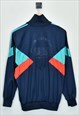 VINTAGE ADIDAS TRACKSUIT TOP BLUE SMALL