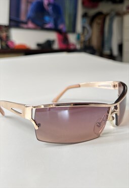 Vintage 90s Sunglasses Deadstock Cyber Rave Rimless 00s Y2k